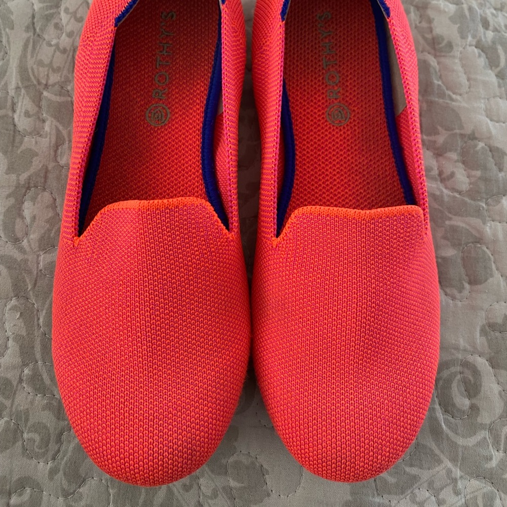 Rothy’s kids flamingo loafers size 4